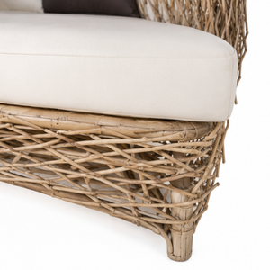 ARTERRA Chaise longue d'extérieur moderne haut de gamme avec auvent et coussins en branches de teck pour piscine, patio, complexe hôtelier, cour, hôtel, villa - Product Image 4