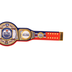 Cinturón de Campeonato de los Edmonton Oilers, Cinturón Oficial para Fanáticos del Deporte, Cinturón de Lucha Libre Personalizable de Primera Calidad para Coleccionistas - Product Image 4