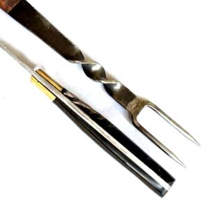 Ensemble de couteau et fourchette de chef médiévaux multi-usages en acier inoxydable - Product Image 4