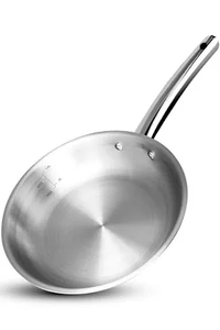Sartén Wok de Acero Inoxidable Antiadherente, Sartén Redonda para Cocinar y Freír, Apta para Cocina de Gas e Inducción - Product Image 4