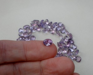 Ametyste naturelle ovale, pierre précieuse naturelle facettée, 8 x 6 mm, certifiée par un tiers, pour la fabrication de bijoux - Product Image 4
