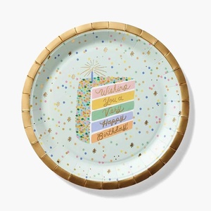 Assiettes en papier biodégradables de luxe modernes, résistantes et adaptées au congélateur, pour banquets, services de traiteur, taille personnalisée, fête d'anniversaire - Product Image 5