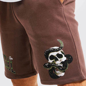 กางเกงขาสั้นสีน้ำตาลสำหรับผู้ชาย สไตล์ลำลอง เอวยางยืด เหมาะสำหรับฤดูร้อน ผลิตจากโพลีเอสเตอร์ 100% เป็นมิตรต่อสิ่งแวดล้อม แห้งเร็ว - Product Image 5