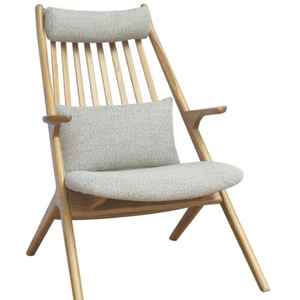 Silla Windsor de comedor de madera de teca maciza de diseño moderno con cojines blancos para cocina, hogar, banquete, uso en el vestíbulo del Hotel - Product Image 6