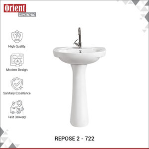 Venta al por Mayor de Artículos Sanitarios de Calidad Garantizada, Lavabo de Cerámica Blanco Duradero para Uso en el Hogar y Hoteles - Product Image 2