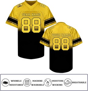 Camiseta de Fútbol Americano Personalizada para Hombre, Manga Larga, Nombre del Equipo Personalizado, Número 88, Patrón Argyle, Transpirable, de Secado Rápido, Antibacteriana - Product Image 4