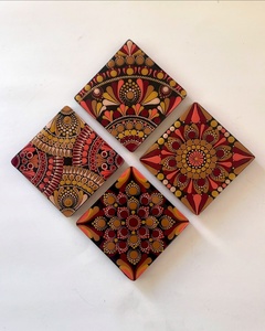 Best Coaster Printed Wood Meena Modern Luxury Tea Coffee Coasters for Home Decor Hotels Handmade Collection Extra Large - Product Image 6