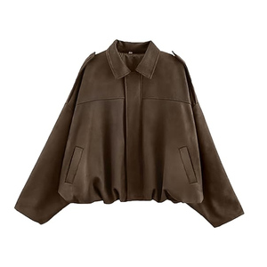 Chaqueta Bomber Unisex de Alta Calidad con Hombros Caídos y Epaulettes, Cortavientos para Hombre y Mujer, Estilo Urbano, Ajuste Holgado, Chaqueta de Forro Polar Técnico - Product Image 4