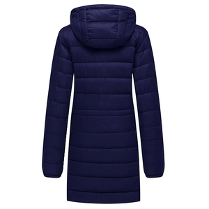 Wholesale Ultra <b>Lightweight</b> Hooded Long Puffer <b>Jacket</b> for <b>Women</b> Breathable Packable Winter Coat with Embroidered Casual - Product Image 2