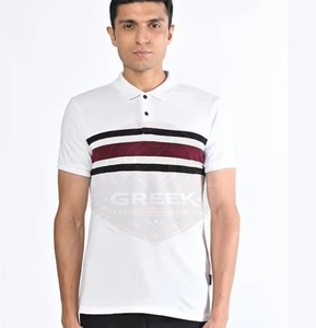 Chemise à col polo pour homme, matière confortable en mélange de coton, design de col classique, manches courtes, coupe régulière, t-shirt adapté - Product Image 2