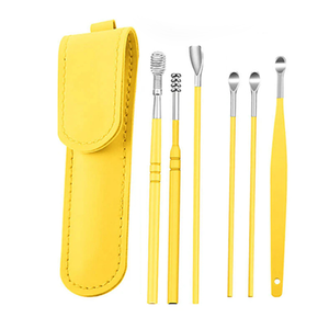 ชุดทำความสะอาดหู SAAR GLOBAL SURGICAL SGS-1506 ทำจากสแตนเลส สีเหลือง เป็นมิตรกับสิ่งแวดล้อม ใช้ซ้ำได้ พกพาสะดวก สำหรับดูแลขี้หูด้วยตนเอง - Product Image 1