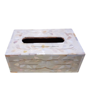 Boîte à mouchoirs en nacre, porte-serviettes fait main, boîte à mouchoirs de luxe avec incrustation de nacre, vente en gros - Product Image 5