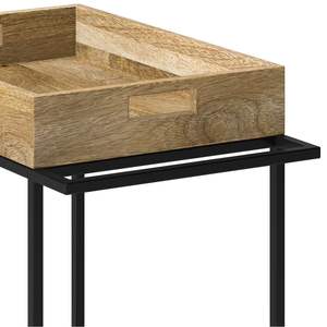 Chariot de bar naturel de 24 po Simons Armoires de bar élégantes et élégantes - Product Image 2