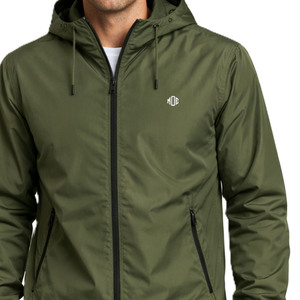 Solid Lightweight Hooded Windbreaker <b>jacket</b> for <b>men</b> Custom Logo Streetwear Zip Up High Quality Wholesale Low MOQ Supply - Product Image 4