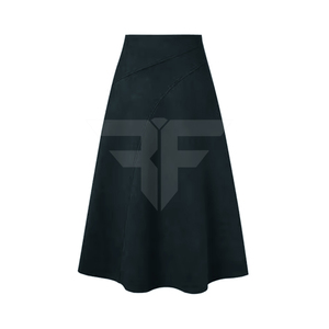 Elegant Commute High Waist Slimming Spandex Suede <b>Skirt</b> with Fashionable <b>Split</b> Design Office Lady Spring A-Line <b>Skirt</b> - Product Image 1