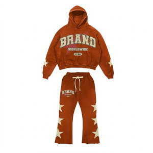 Survêtement personnalisé pour homme, coupe oversize, pull long d'hiver, délavé à l'acide, 100% coton épais, avec impression sérigraphiée - Product Image 6