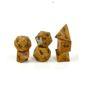 High quality stone dice crystal Yellow jasper natural crystal reiki healing gemstones <b>Engraved</b> custom dice set Vikings crystal - Product Image 6