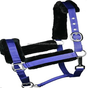 Cabestros ajustables personalizados OEM para caballos, de nailon suave y resistente, acolchados con neopreno tipo gofre antirozaduras en la parte superior de la cabeza y la nariz. - Product Image 6
