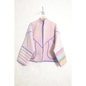 Chaqueta Bohemia Kantha para Mujer, Abrigo Vintage Indio Hecho a Mano con Parches de Algodón - Product Image 2