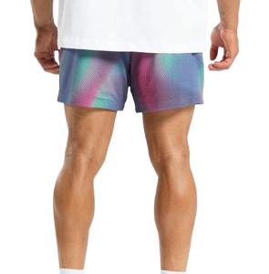 Shorts de malla sublimados personalizados con estampado completo, shorts de baloncesto de malla sublimada transpirables de secado rápido para hombre - Product Image 6