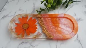 ถาดเรซิ่นลายแอลกอฮอล์อิงค์ ดีไซน์นามธรรม ถาดเรซิ่นสำหรับตกแต่งภายในอย่างสร้างสรรค์ ถาดเสิร์ฟขายส่ง งานศิลปะทำมือ - Product Image 3