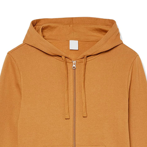 Sudadera con Capucha y Cierre para Mujer, Color Sólido, Tejido de Algodón, Casual, Otoño, Corte Regular, con Bolsillos - Product Image 6