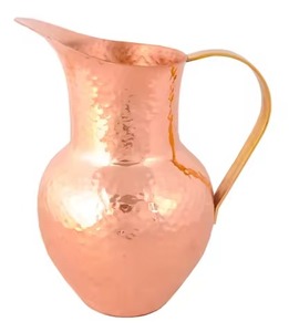 Attractive Copper Water Jug Elegant Pitcher Drinkware for Kitchen Dining <b>Table</b> Beverage Serving - Product Image 5
