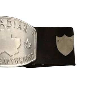 Ceinture de championnat canadien junior poids lourd en plaque d'argent avec motif feuille d'érable, sangle noire, ceinture de lutte de collection - Product Image 4