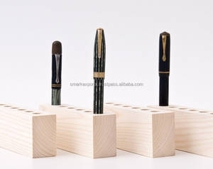 Modern Wooden Pen Holder Stand Desktop Organizer <b>Solid</b> <b>Wood</b> Pencil Holder Multi Slot Office <b>Desk</b> Accessory - Product Image 5