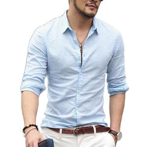 Camisa de manga larga para hombre, 100% algodón, secado rápido, transpirable, venta al por mayor, Formal diseño personalizado, logotipo, camisa de alta calidad, servicio OEM - Product Image 6