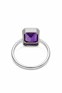 <b>Amethyst</b> <b>Ring</b> in 92.5 Sterling <b>Silver</b> KLSR-12551 - Product Image 3