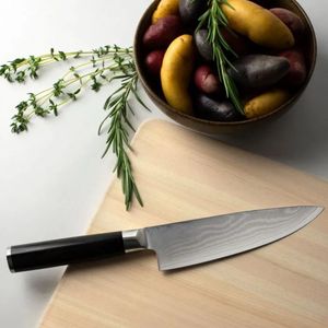 Cuchillos de Chef Premium de 6 Pulgadas, Estilo Damasco, Acero Inoxidable, con Mango Ergonómico para Profesionales - Product Image 6