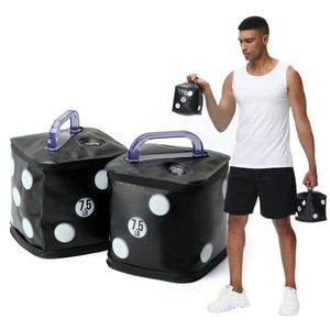 Set di Manubri Portatili Fun Dice Style da 15 libbre, Riempibili con Acqua, Pieghevoli, per Viaggio, Attrezzatura per Allenamento - Product Image 2
