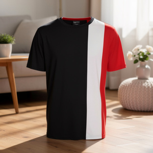 T-shirt en jersey de coton uni 220g bicolore à manches courtes col rond écologique vente en gros personnalisé Birlag Sports - Product Image 4