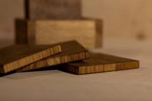 Elegant Handmade Wooden Coaster Set With <b>Storage</b> Stand Natural Wood <b>Table</b> Protection For Dining Area Customized Shape Natural - Product Image 2