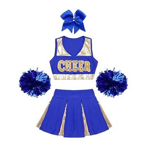 Tenue de cheerleader imprimée en polyester 100 % de la marque Solid Traders, avec jupe et haut, costume d'Halloween, uniforme de déguisement - Product Image 3