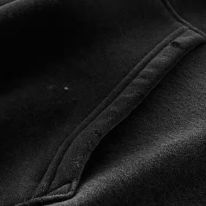 Sweat-shirt à capuche personnalisé OEM pour homme, nouvelle collection hiver, couleur unie, design délavé à l'acide, broderie appliquée, teinture unie, texte personnalisé - Product Image 3