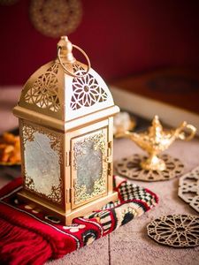 High Quality Iron Red <b>Glass</b> <b>Lantern</b> Moroccan Candle <b>Lantern</b> Wedding Christmas Home Decorative <b>Lantern</b> Hammered Design <b>Lantern</b> - Product Image 3