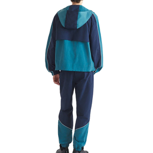 Wholesale Blank Custom Sport Wear Gym Jogger Set Stacked Track <b>Jacket</b> Windbreaker Nylon Tracksuit Men - Product Image 2