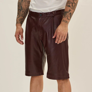 Shorts en cuir confortables pour hommes, style camouflage uni brodé, imperméables, anti-plis, respirants, style urbain, vente en gros - Product Image 1