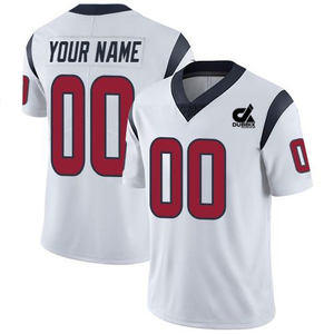 Maillot de football américain unisexe 2025 grande taille 100 % polyester à manches courtes avec logo brodé sur le devant et design cousu - Product Image 2