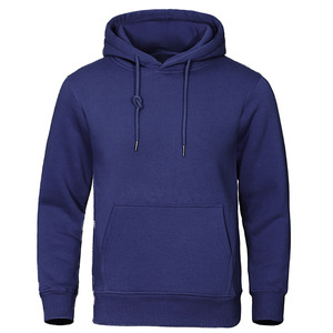 Sudadera con Capucha de Algodón Velour de Primera Calidad para Hombre, con Cierre de Media Cremallera, Talla Grande, para Invierno - Product Image 3