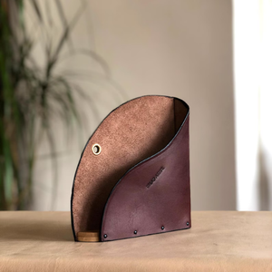 Al-Amir Handmade Leather for <b>Coffee</b> <b>Filter</b> Holder with Bamboo Base UV Printing Model YGM 1280 Promotional Office Product - Product Image 3