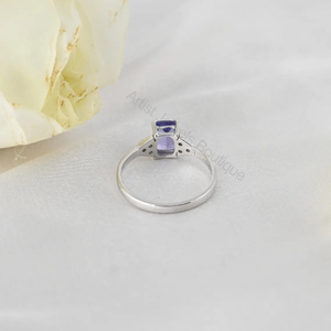Anillo de Tanzanita Natural con Diamantes, Plata de Ley 925 y Oro Sólido de 14K, Joyería Fina, Proveedor Mayorista OEM ODM - Product Image 4