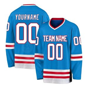 High Performance Green White Ice Hockey Jersey Quick Dry Breathable Lightweight Long Sleeve <b>Athletic</b> Team Sports Uniform - Product Image 4