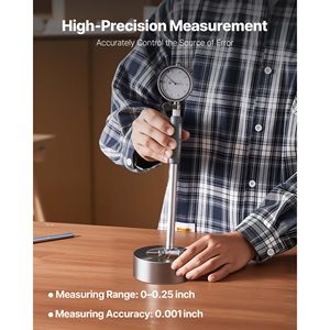 Set di Strumenti di Misurazione per Indicatori di Test con Quadrante, Precisione 0,001 Pollici, Gamma di Misurazione Fori 2-6 Pollici, con Contenitore per Asta - Product Image 2