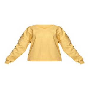 เสื้อสเวตเชิ้ตผ้าแคนวาสปักลายสำหรับผู้หญิง รุ่นสปริง เป็นมิตรกับสิ่งแวดล้อม ระบายอากาศได้ดี กันลม ผลิตจากผ้าฝ้าย/ใยไผ่ น้ำหนัก 220 กรัม คอกลมทรงปกติ แขนยาว - Product Image 1