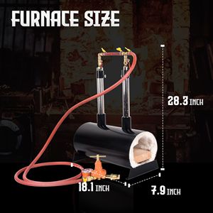Fornace a Propano a Doppio Bruciatore - Forno Ovale di Grande Capacità per la Forgiatura del Metallo - Product Image 3
