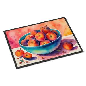 Felpudo antideslizante para interiores/exteriores de melocotones coloridos, pila baja lavable, 24H X 36W para alfombrilla para puerta delantera de entrada - Product Image 1