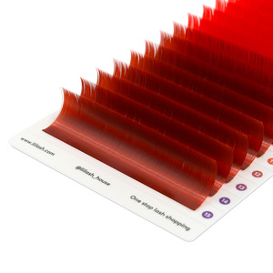 Plateaux d'extensions de cils colorés à effet volume rapide, cils en vison pour volume russe, cils mixtes pour fêtes, fournisseurs en gros - Product Image 3